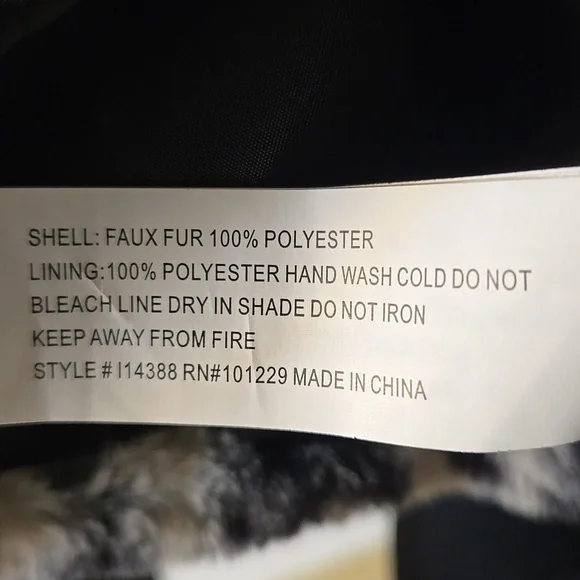 Stoosh-Blk/iv Faux animal print open front soft short Jkt Sz S NWT. - Picture 8 of 8